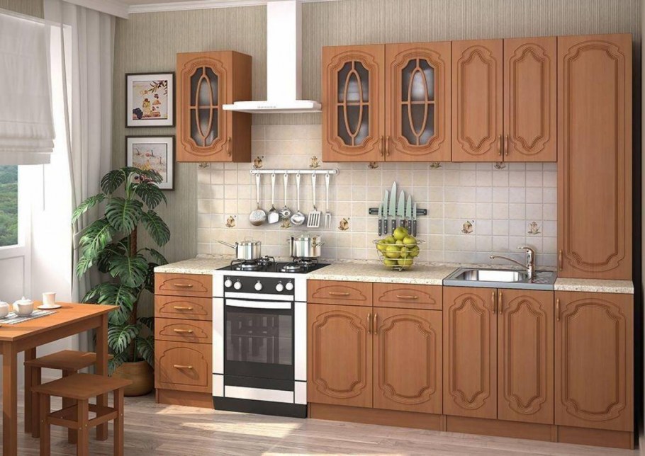 Кухня Валерия Сурская мебель модули бордовая