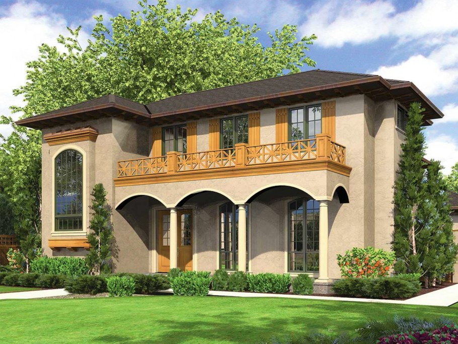 Фасады домов в итальянском стиле