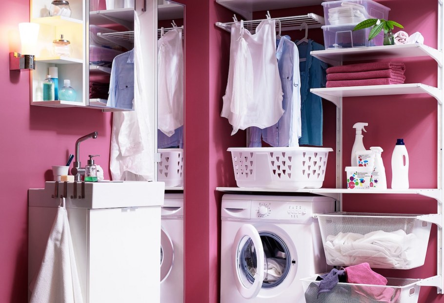 Хозяйственный шкаф в ванной