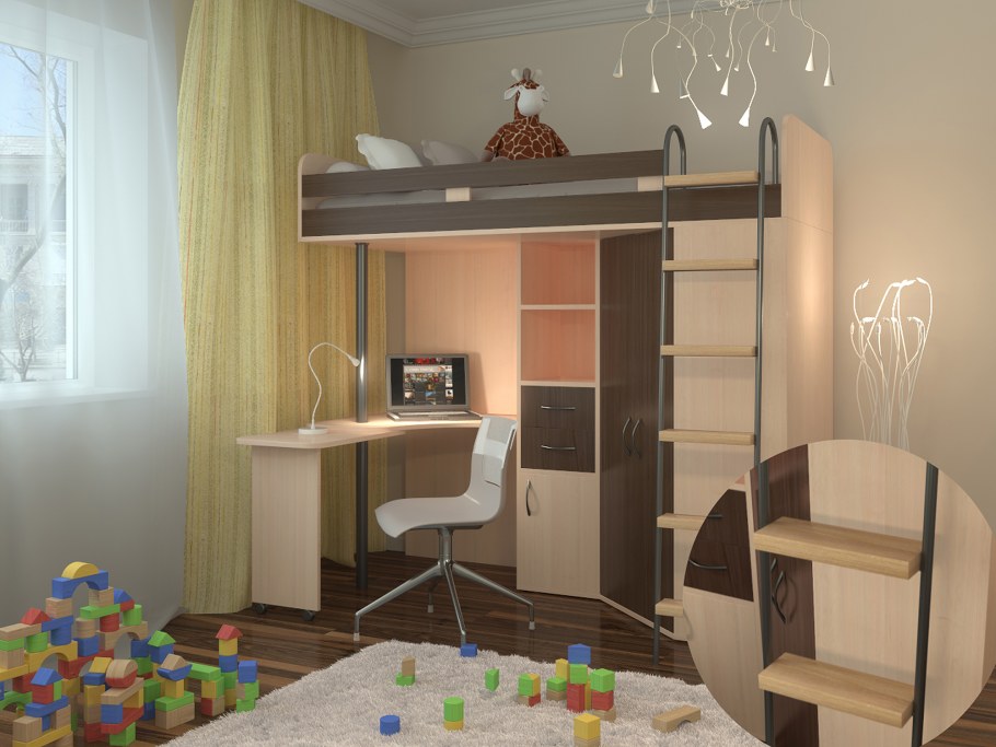 Кровать чердак Амели Мебельсон