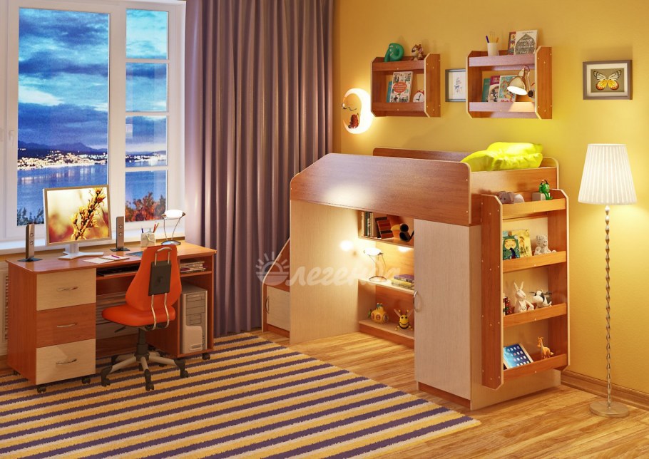 Кровать-чердак ЯРОФФ кадет 1