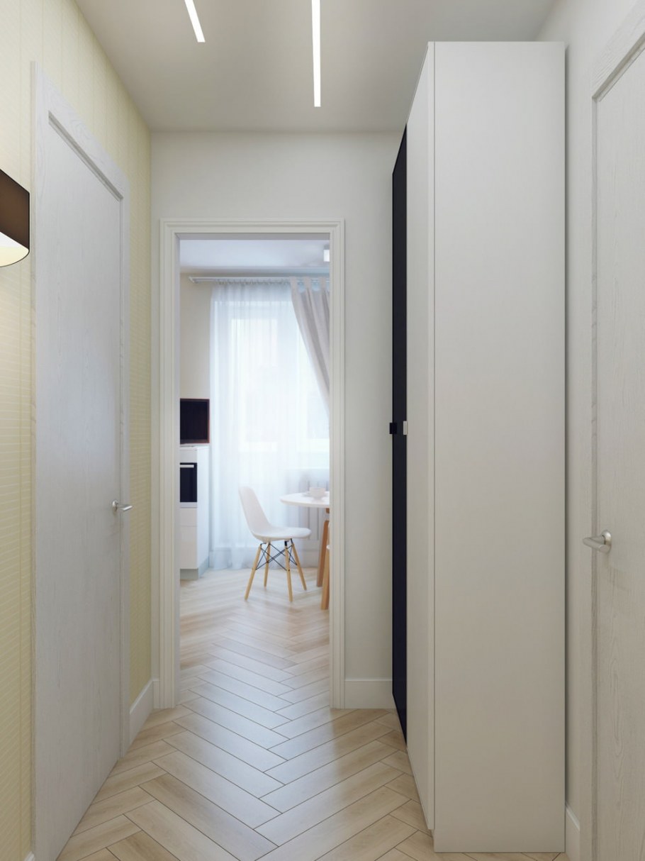 Прихожая переходящая в кухню