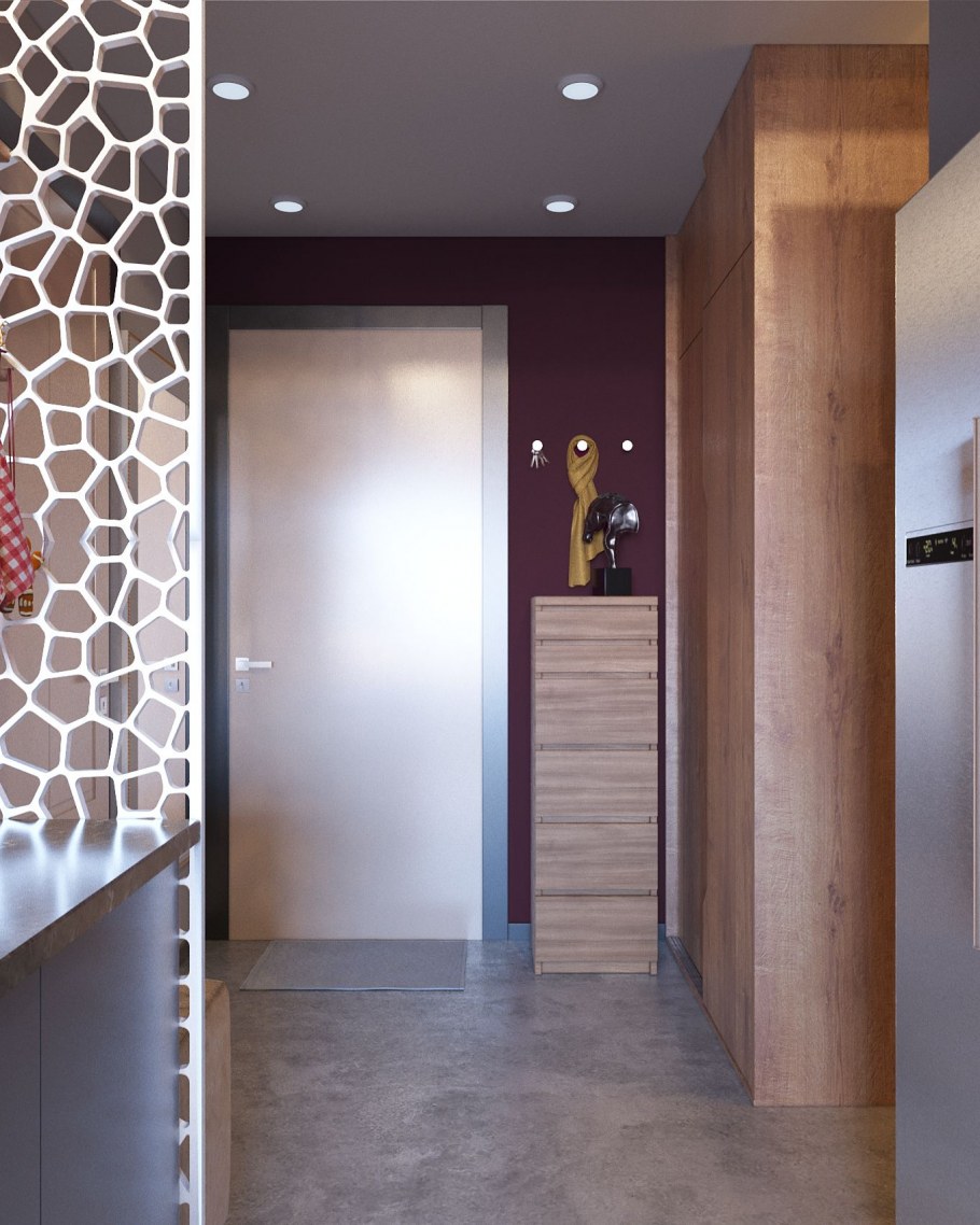 Перегородка прихожая гостиная