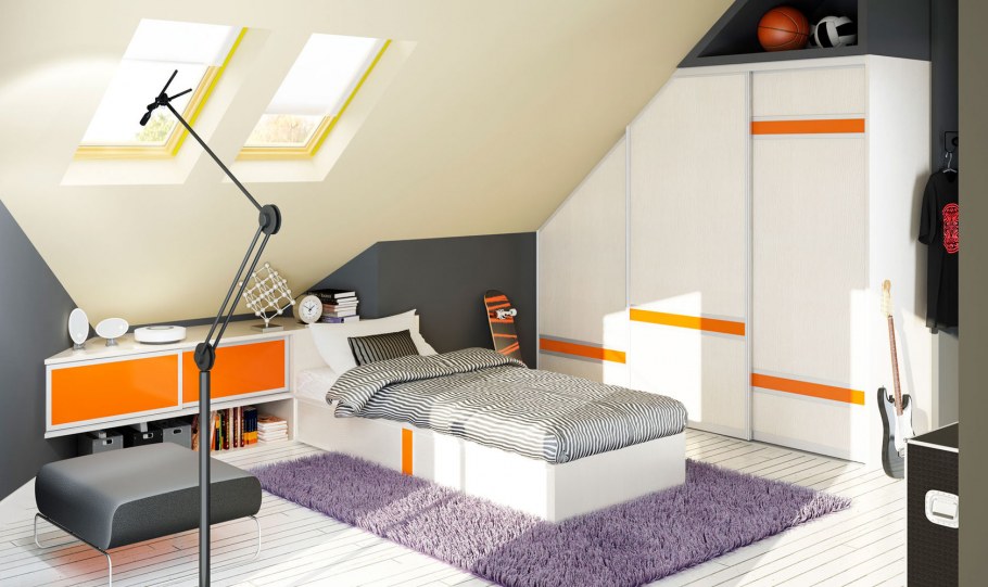 Желто зеленая детская комната