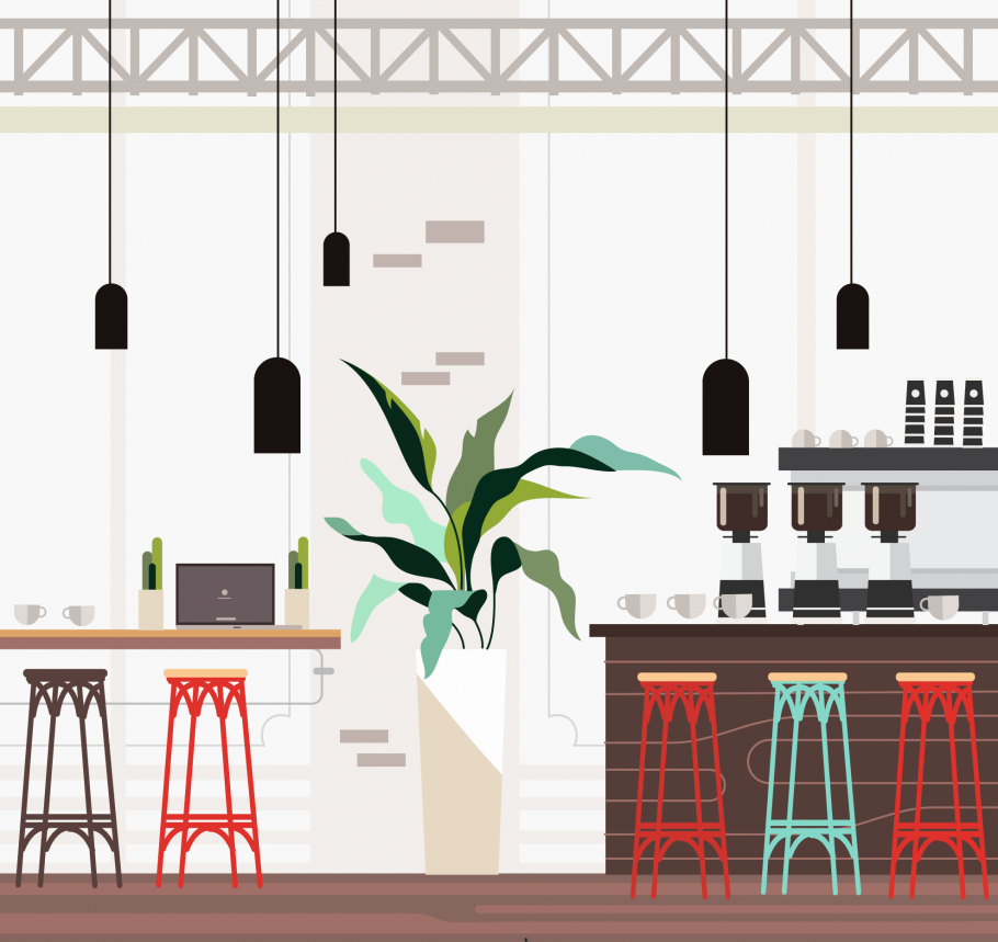 Лаборатория с окном вектор рисунок