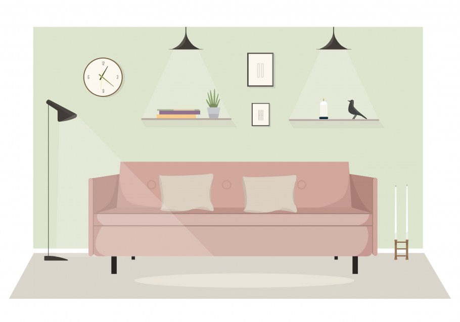 Интерьер кафе вектор