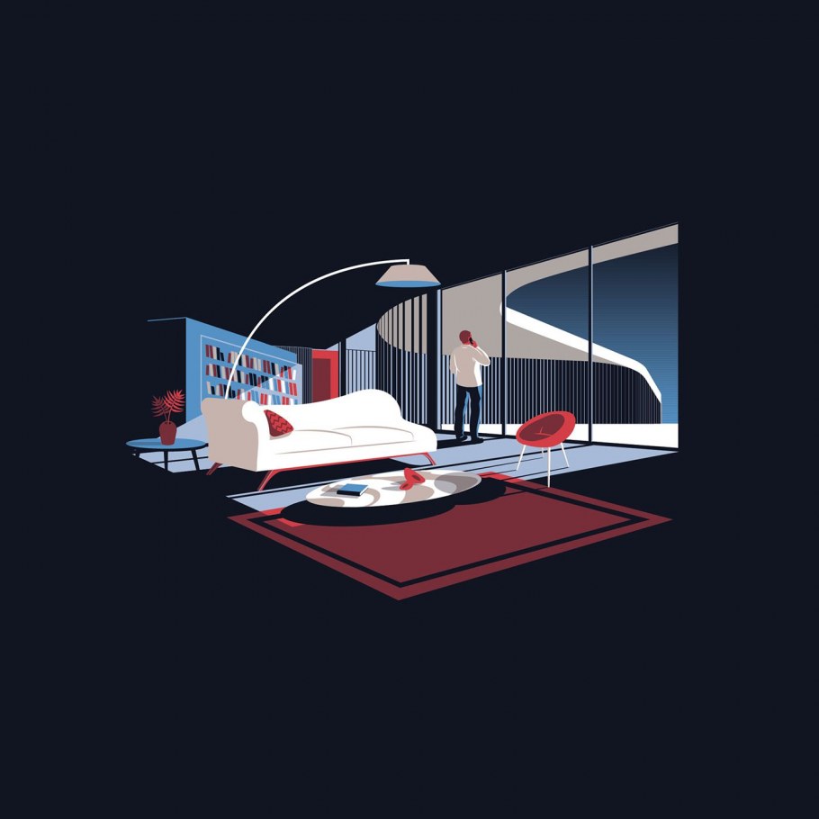 Флэт иллюстрация мебель