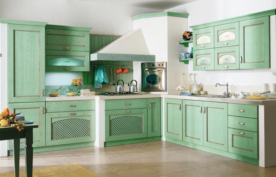 Кухня Прованс изумруд