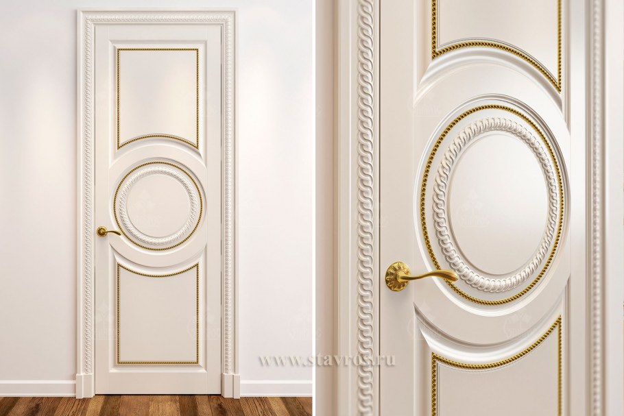 Межкомнатные двери с золотом