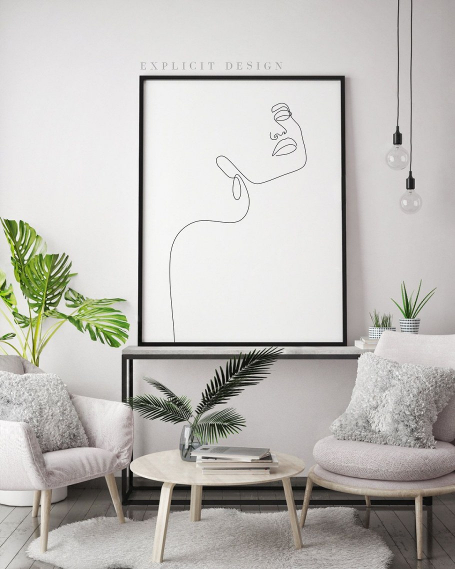 Мокапы картины на стене