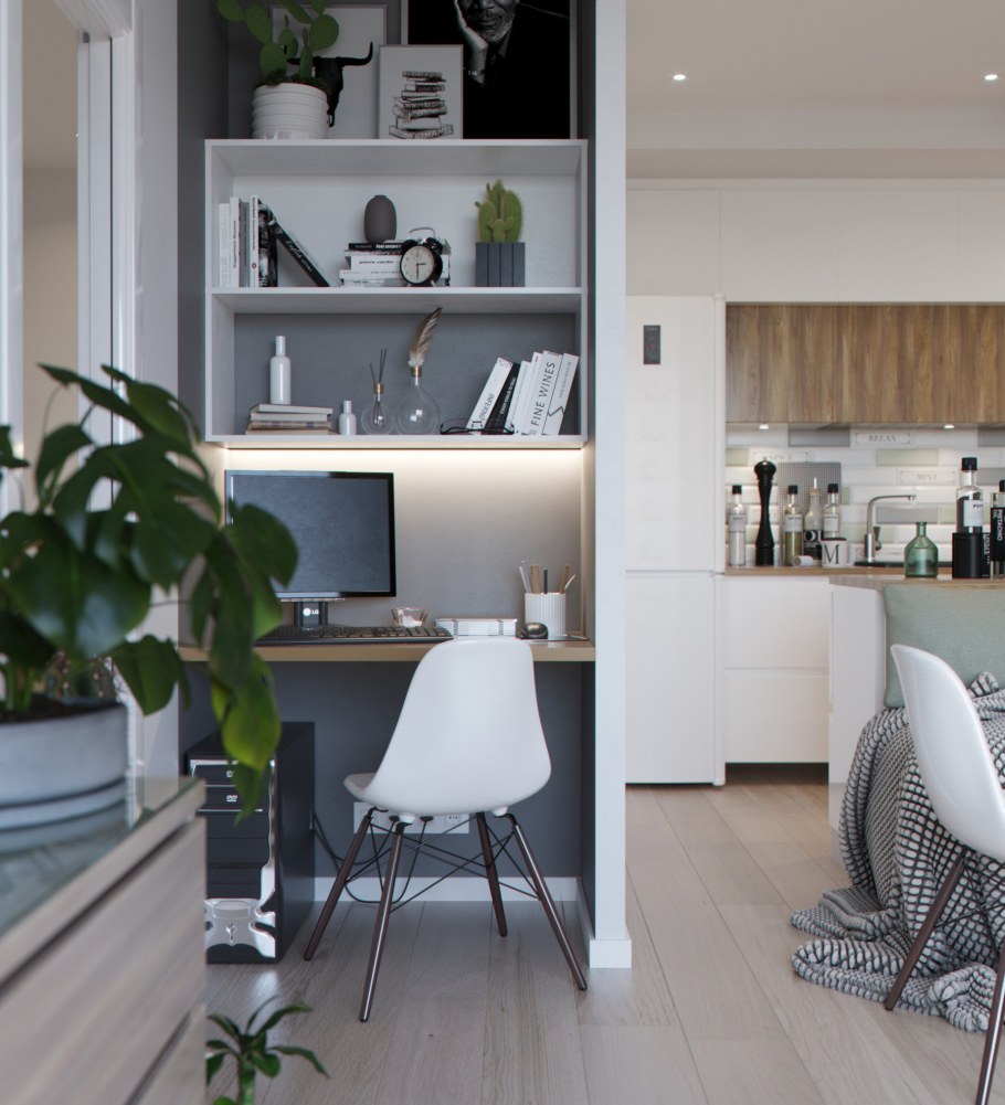 Студия в скандинавском стиле