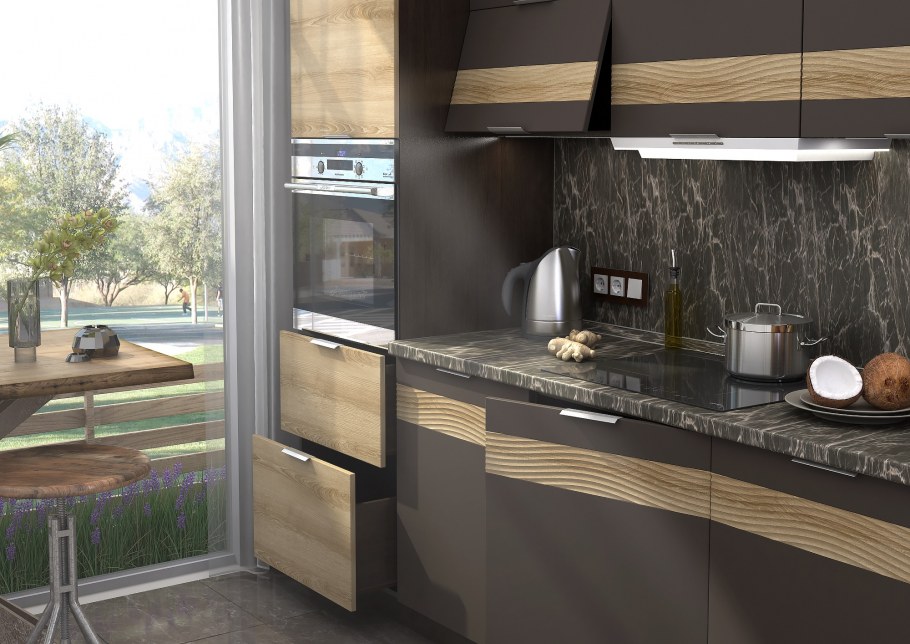 Кухни лофт фасад Cleaf