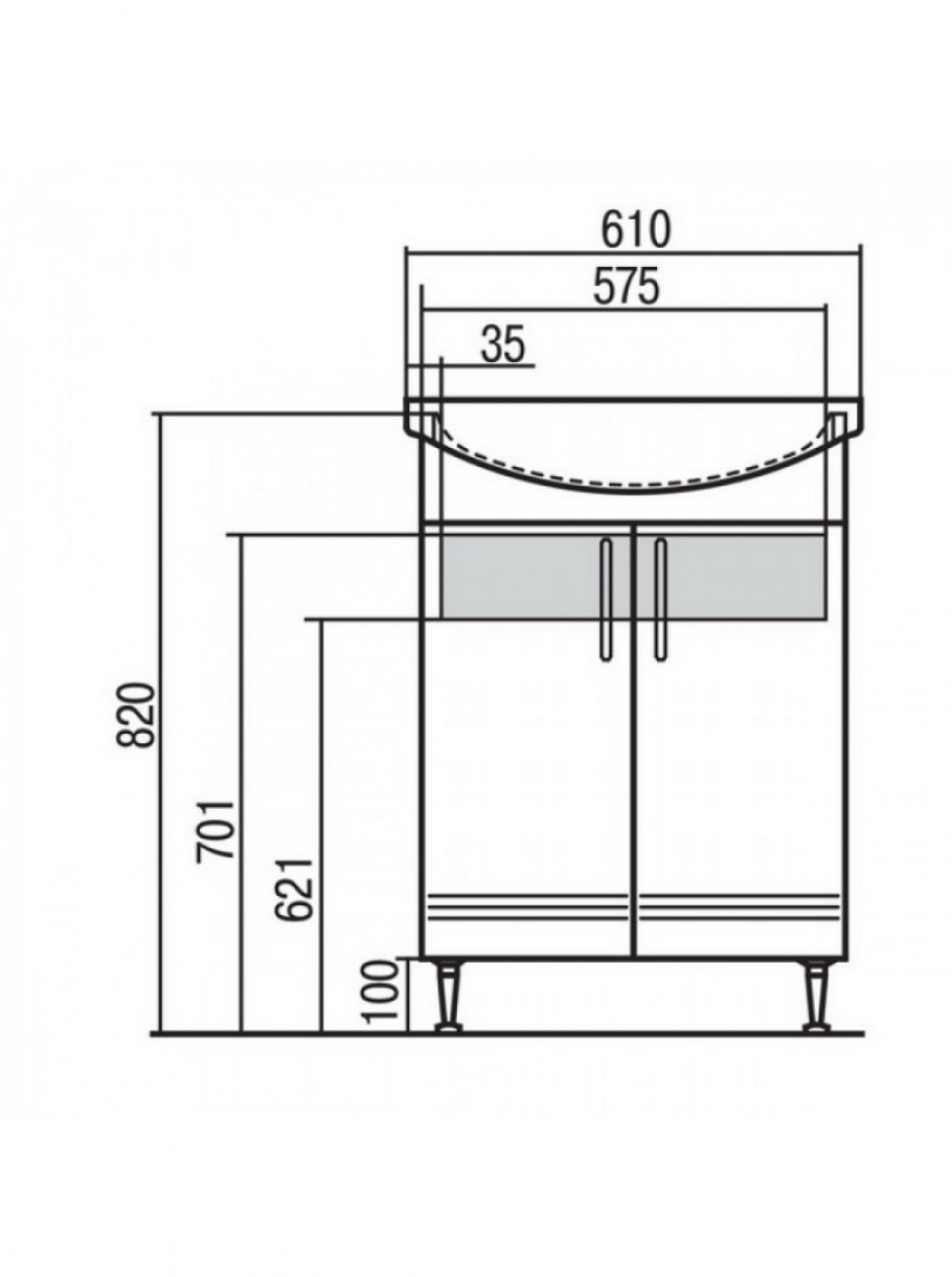 Тумба под раковину Акватон онда 60 (