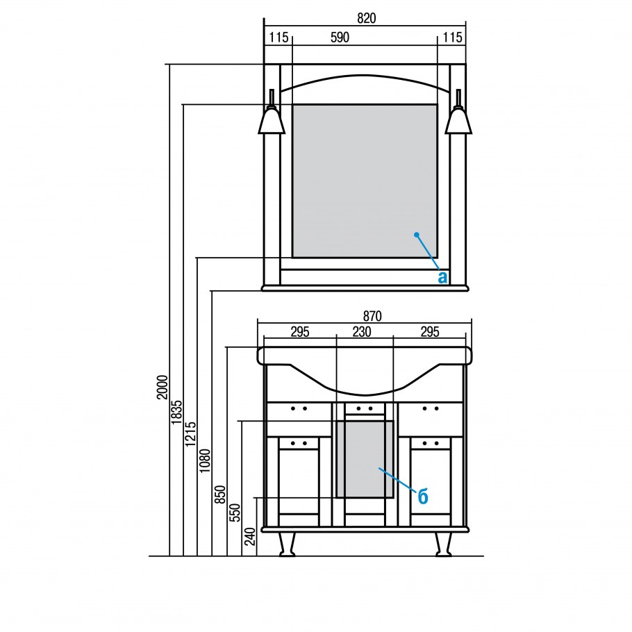 Briz Риччи тумба под раковину 60