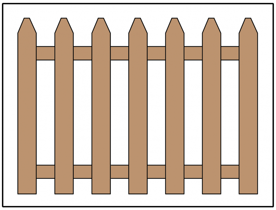 Рисунки заборов из штакетника
