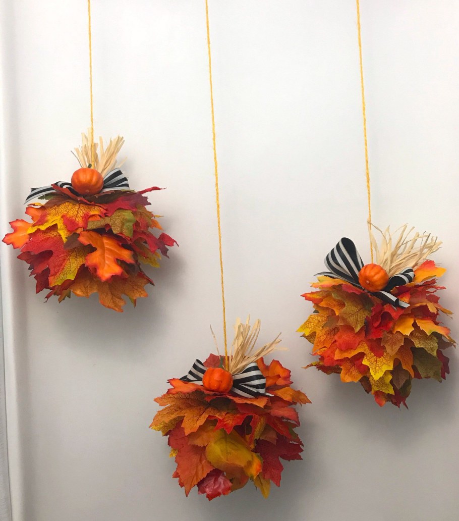 Объёмные осенние украшения