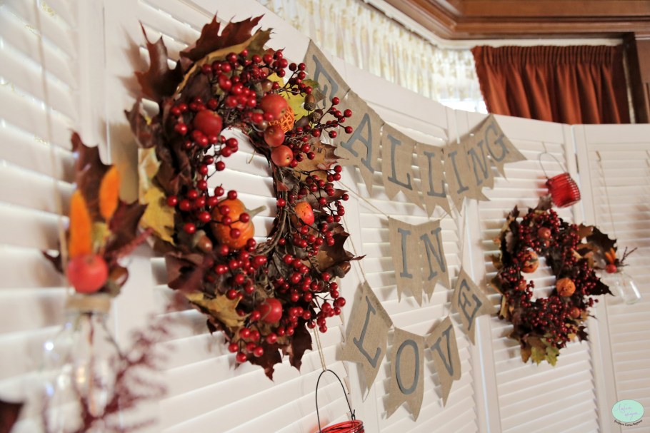 Украшение зала в стиле осень