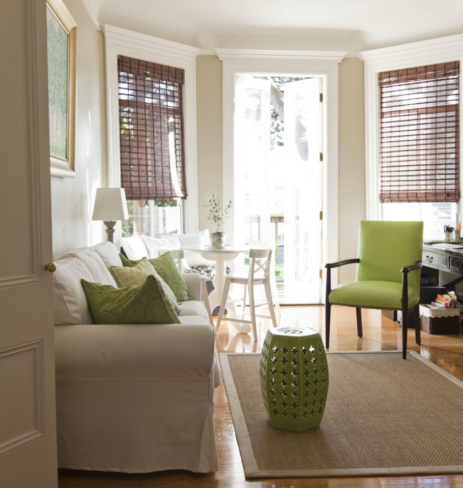 Салатовые стены в интерьере