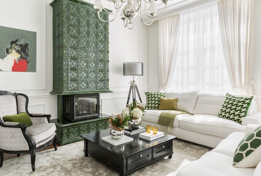 Коричнево Изумрудная спальня