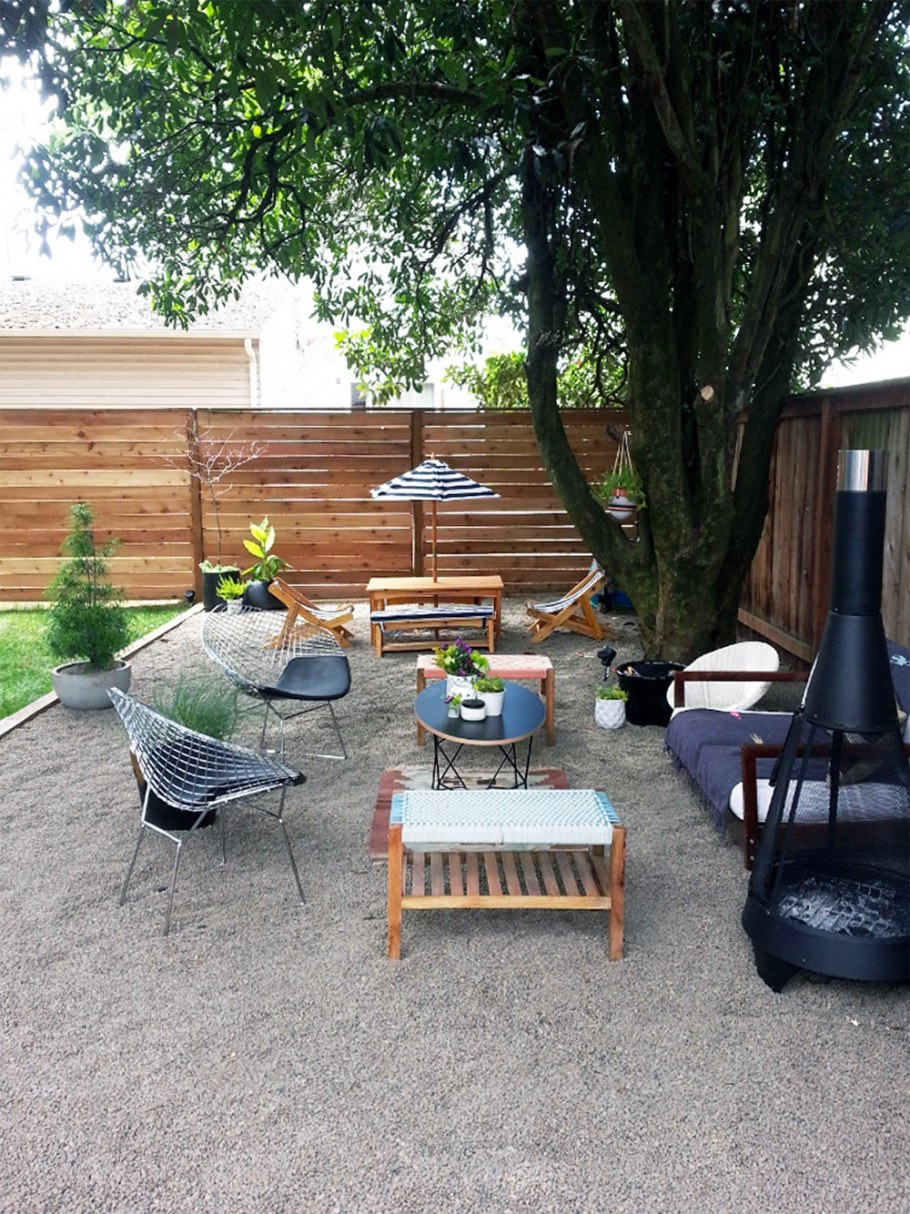 Патио на даче бюджетный вариант