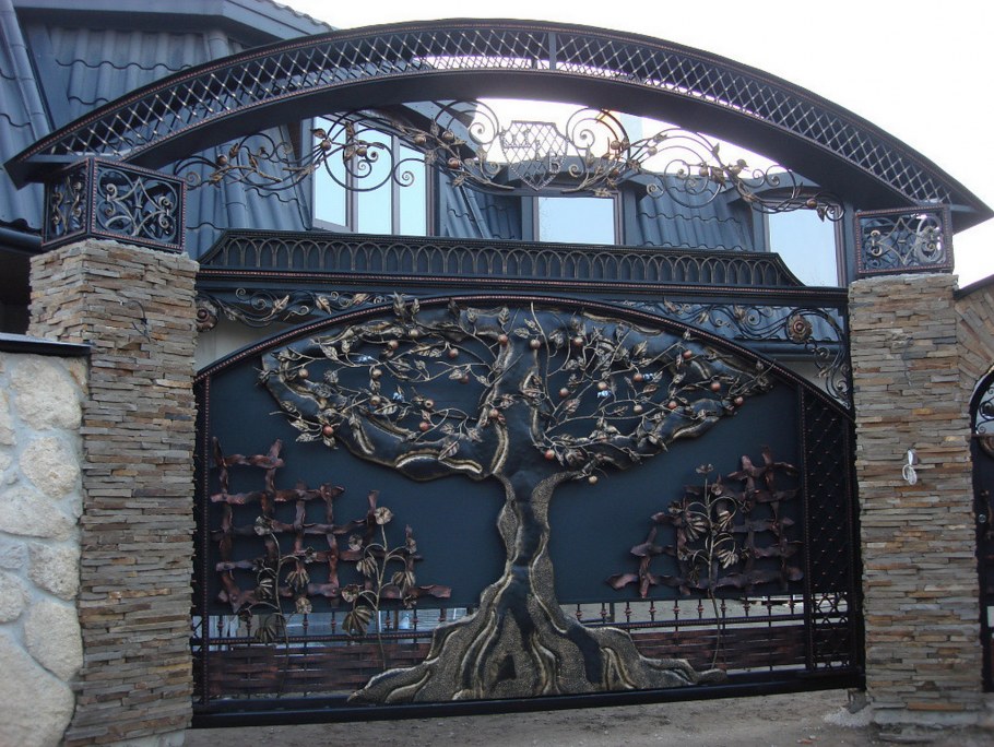 Ковка ворота Шехтеля