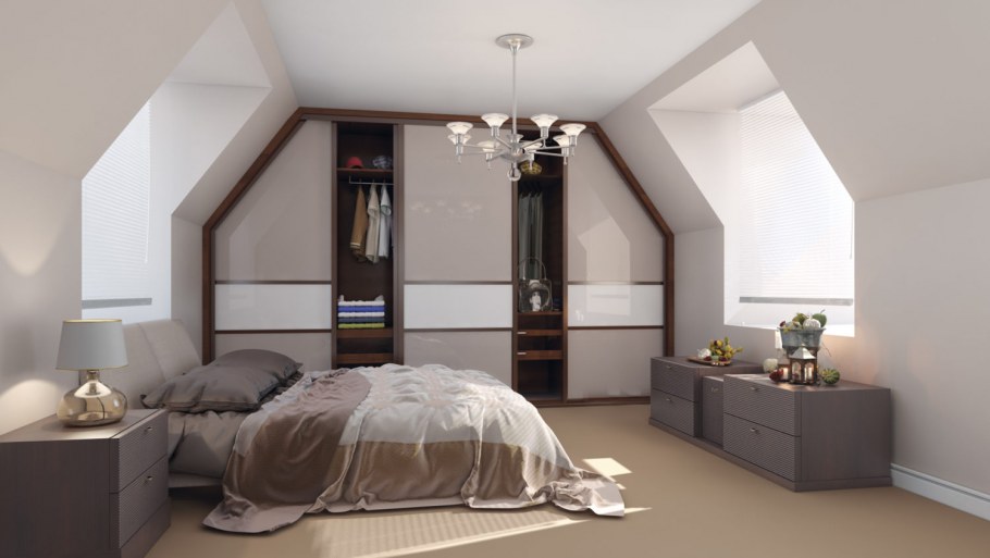 Мансардная спальня