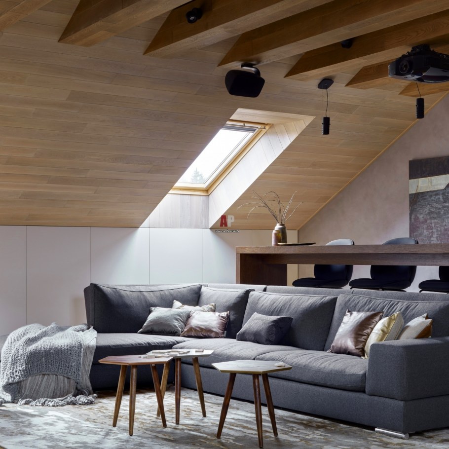 Интерьер мансарды