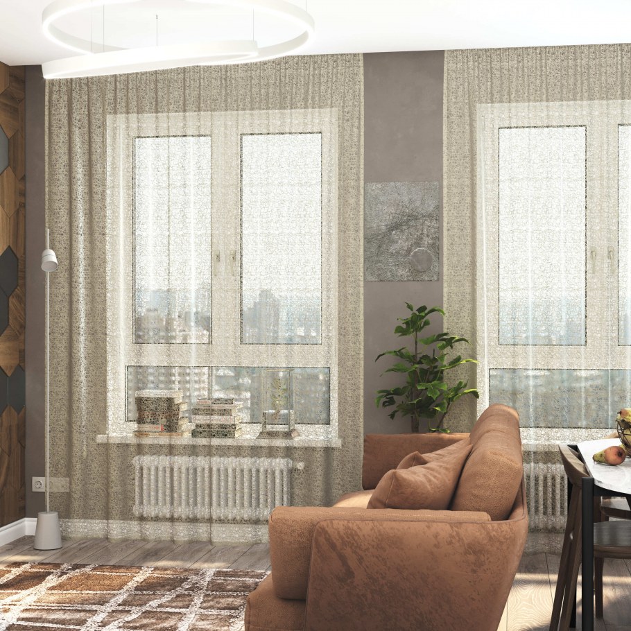 Тюль паутинка белая