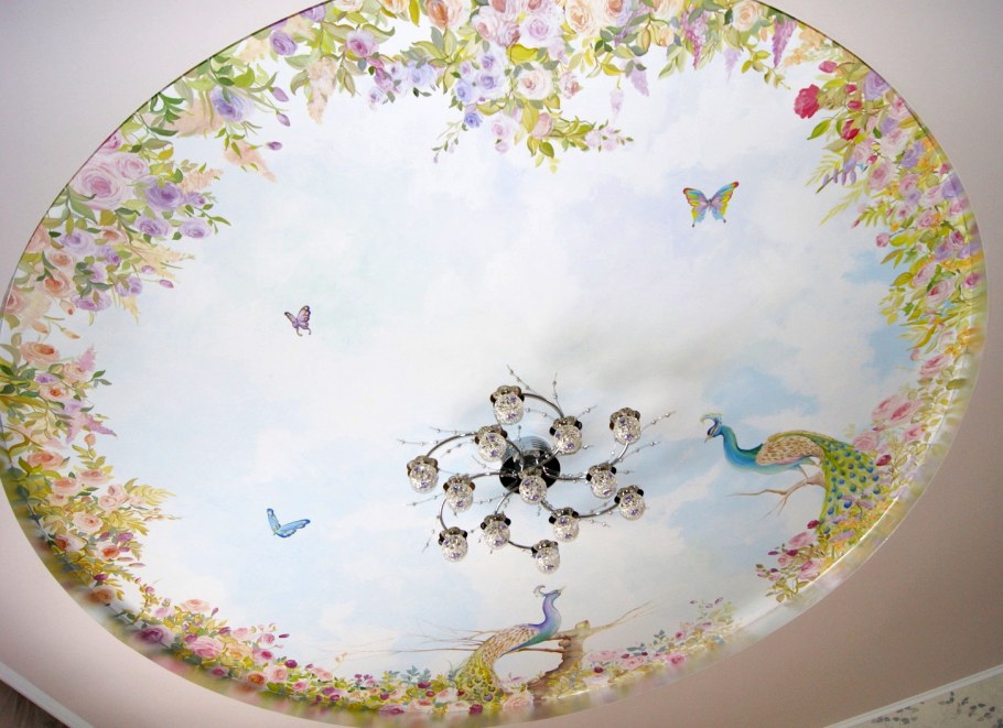 Роспись потолка в квартире