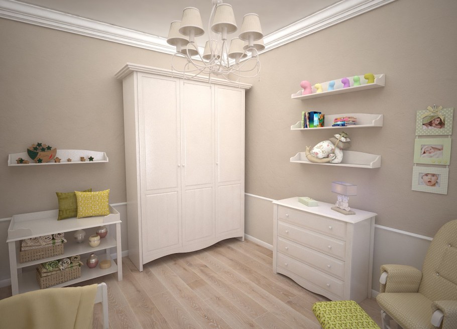 Интерьер детской в серых тонах