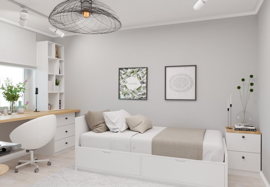 Детская в серо голубых тонах