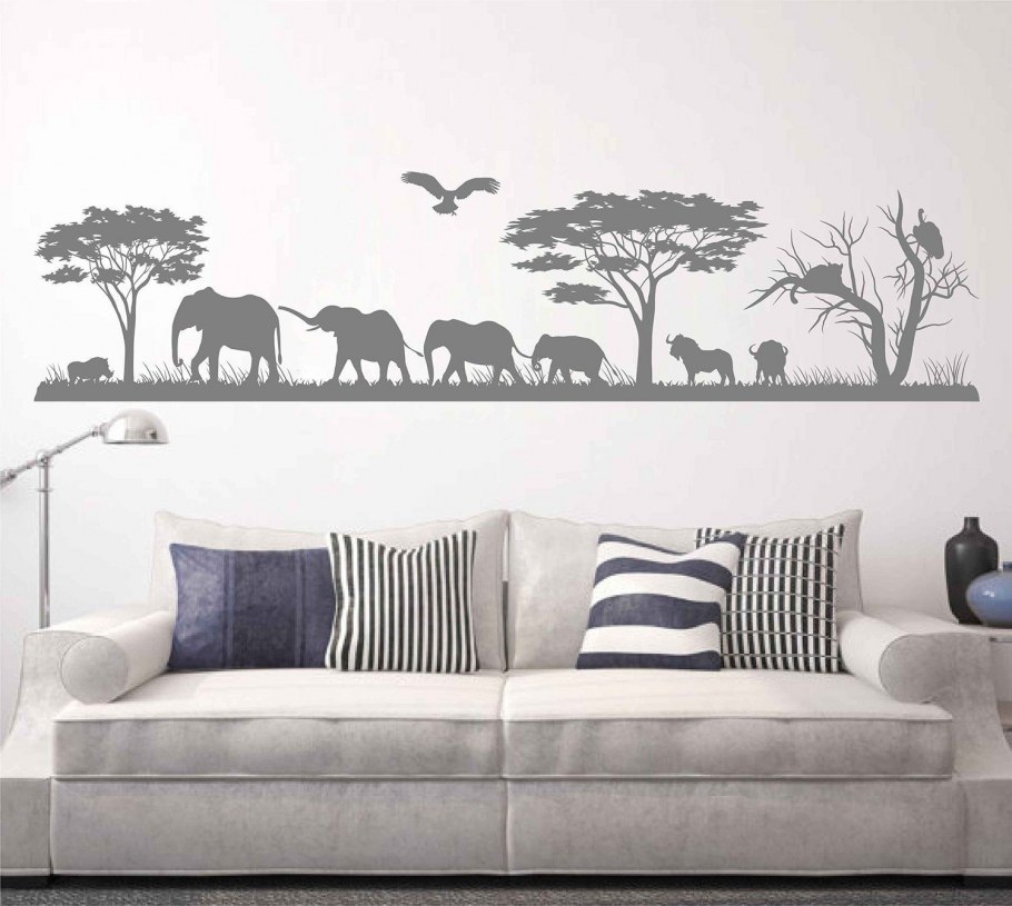 Наклейки на стену сафари