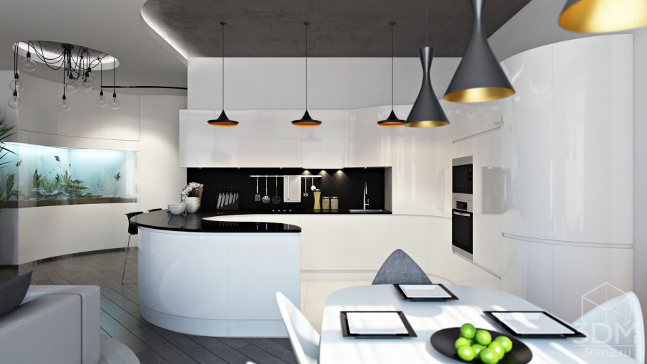 Гостиная в стиле Хайтэк