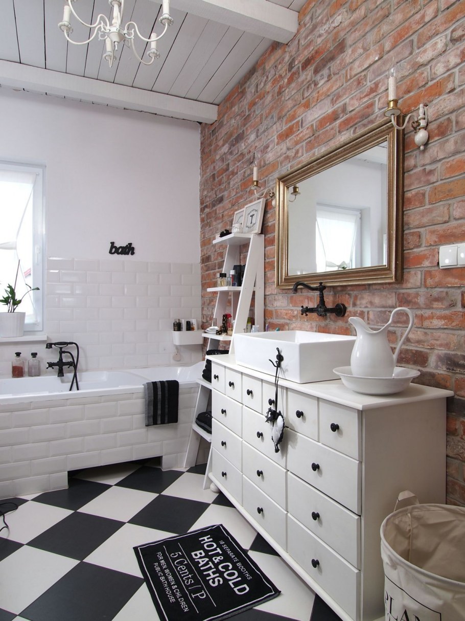 Лофт десижн ванная комната