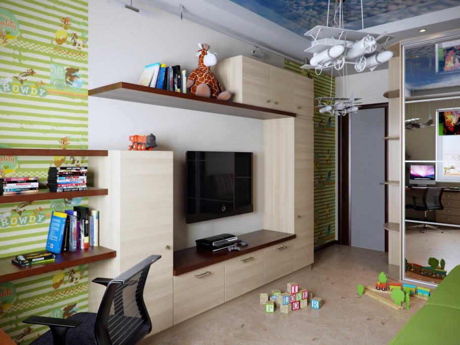 Детский уголок в квартире студии