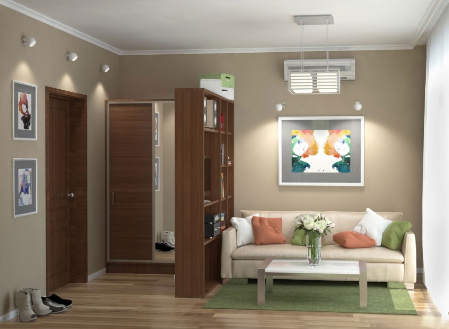 Спальное место второй ярус студия 25 кв