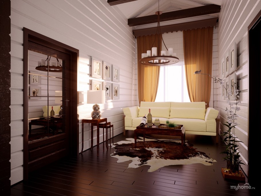 Цветовые решения в интерьере деревянного дома