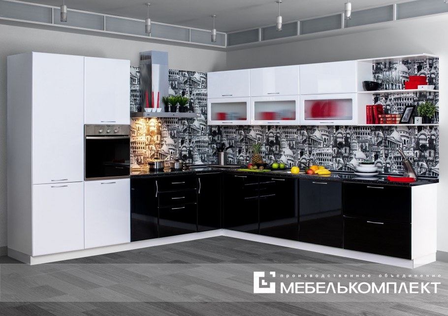 Кухня Blum глянец белый