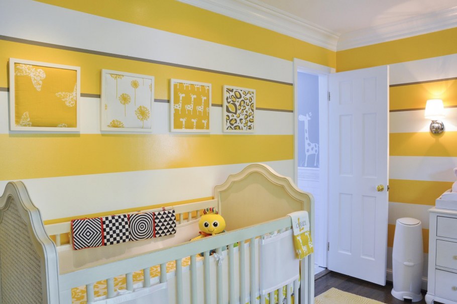 Полосатые стены в детской