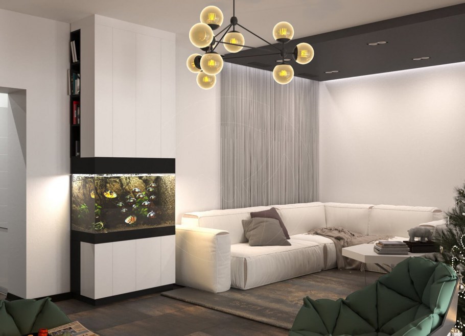 Аквариум в интерьере