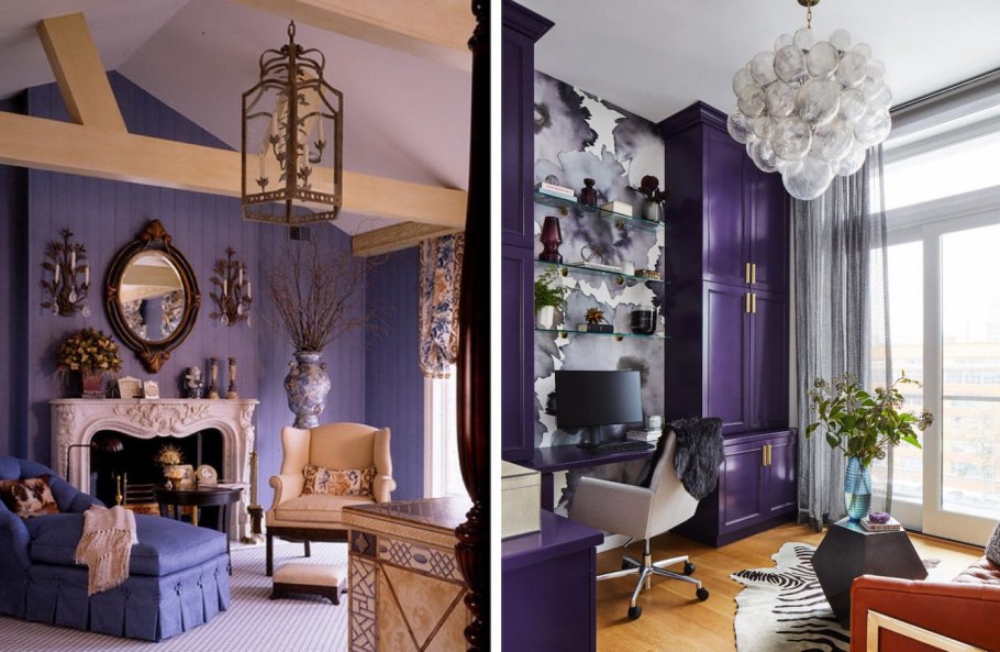Фиолетовый в интерьере 2022