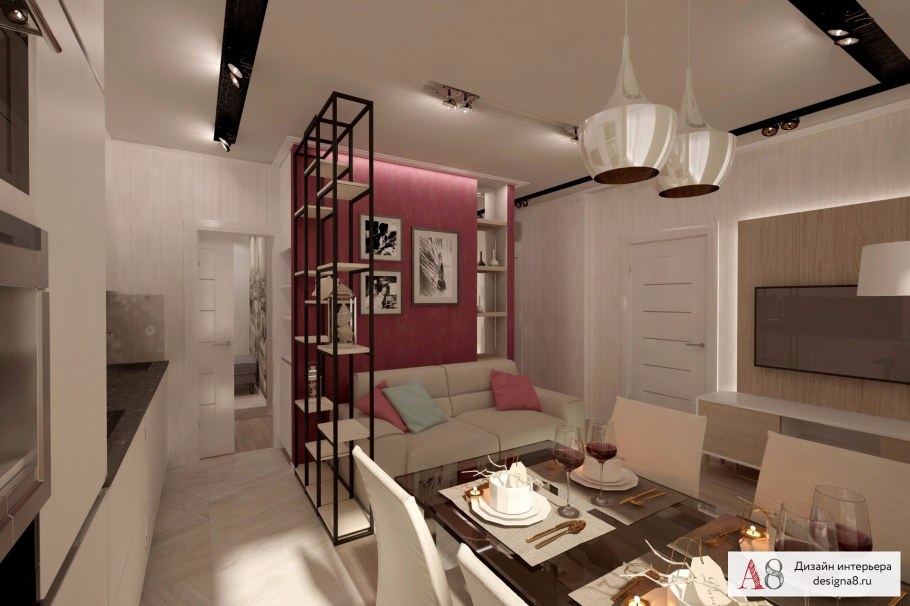 Интерьер 3 комнатной квартиры 67 кв.м