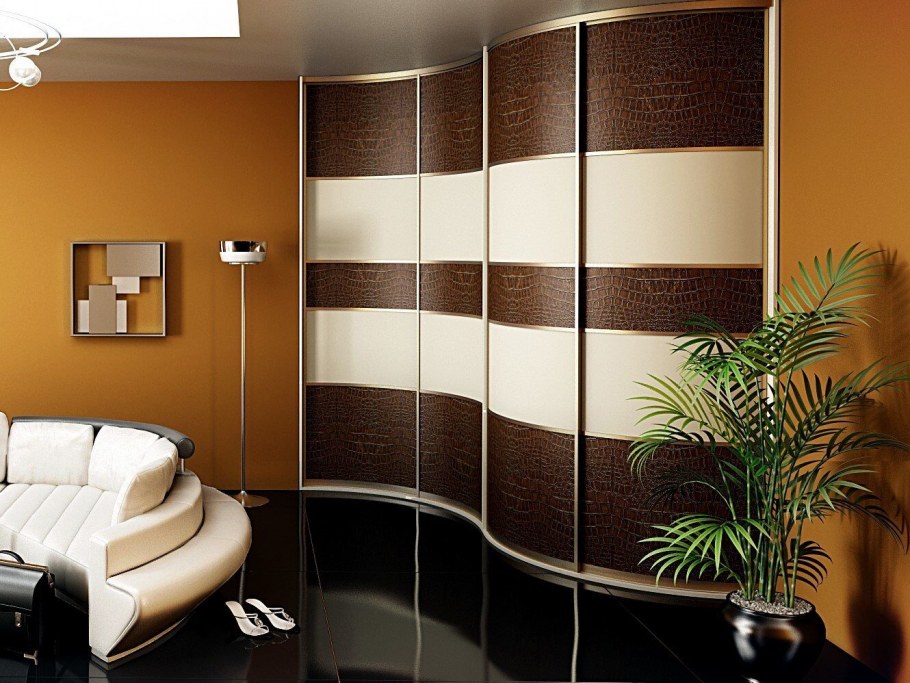 Беспрофильный радиусный шкаф Сascade r78