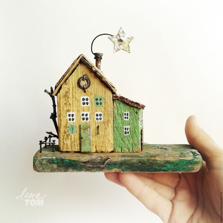 Деревянные домики декор