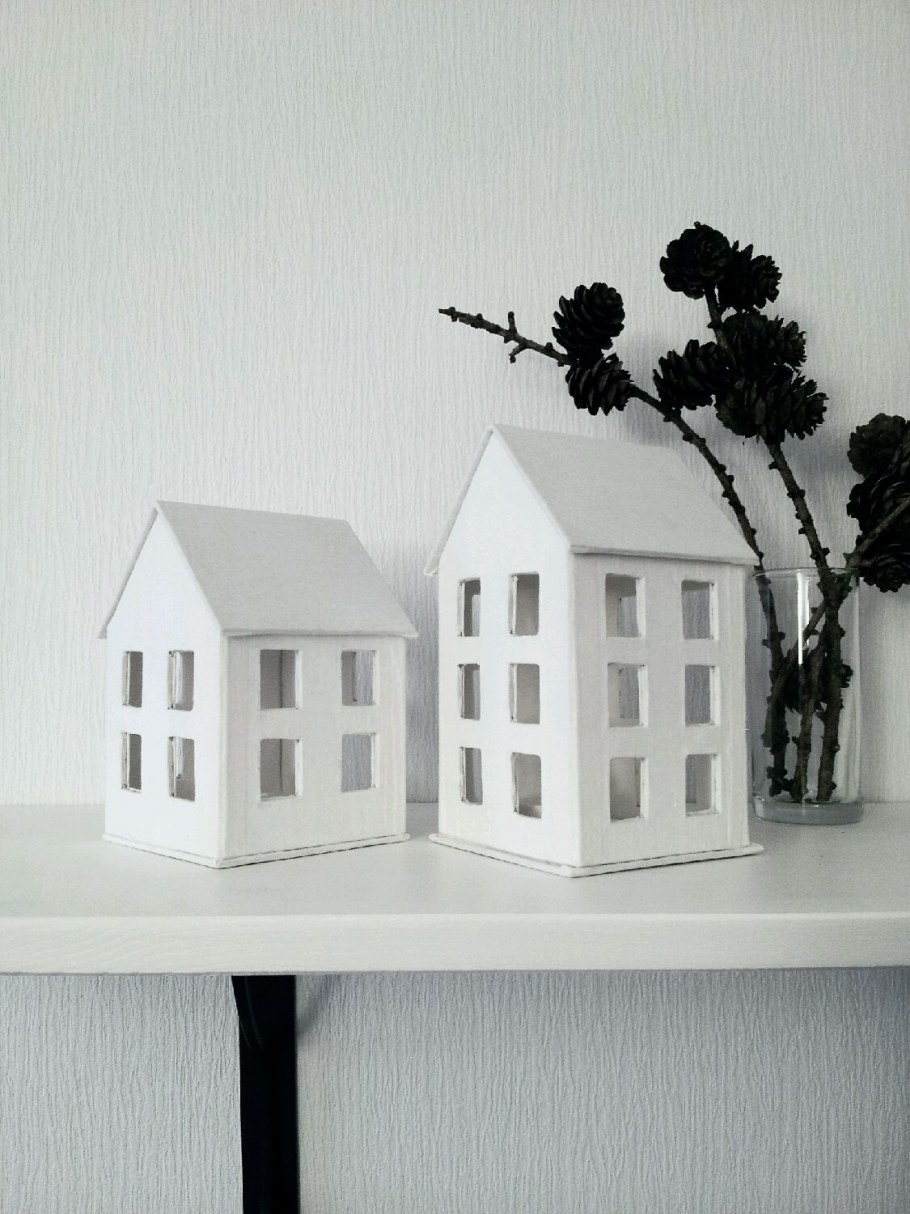 Интерьерный настольный декор домик белый деревенский