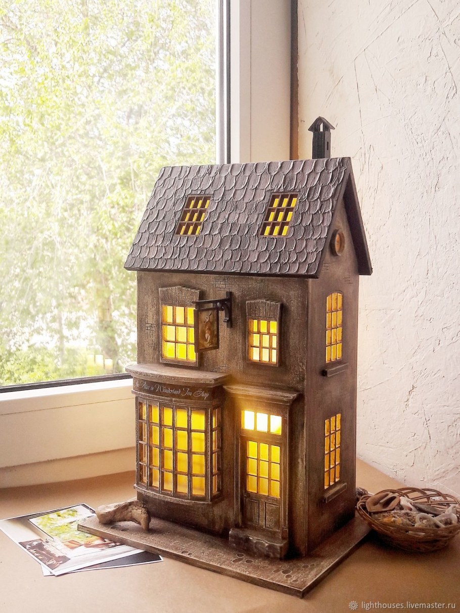 Декоративные домики из дерева