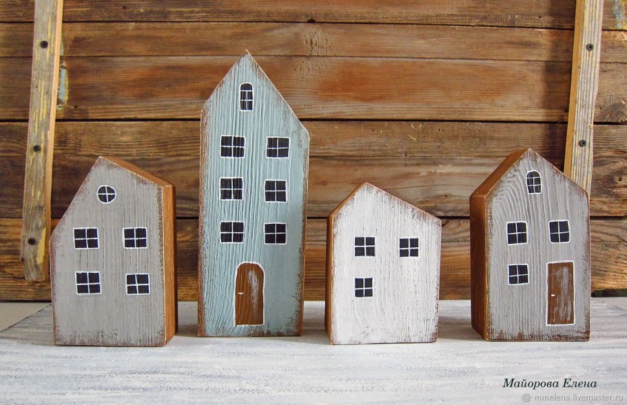 Домики из дерева декор