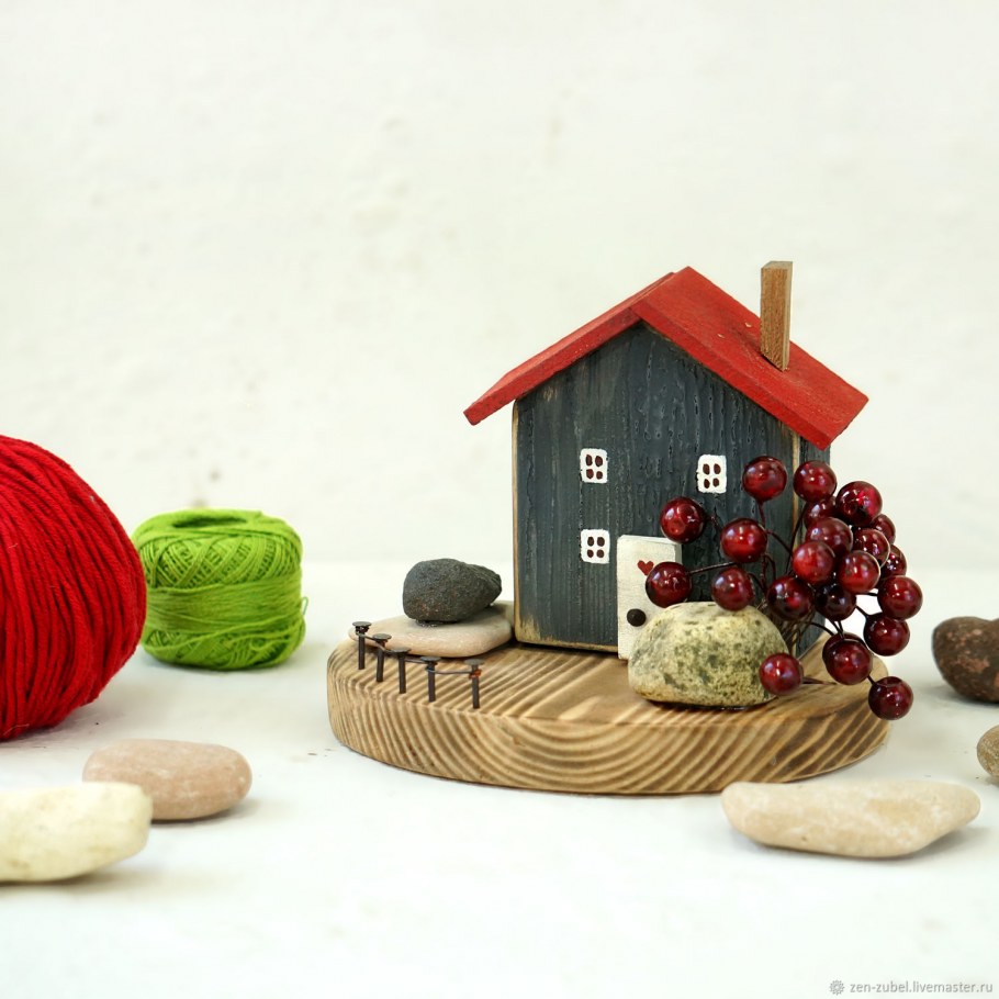 Деревянные домики декор