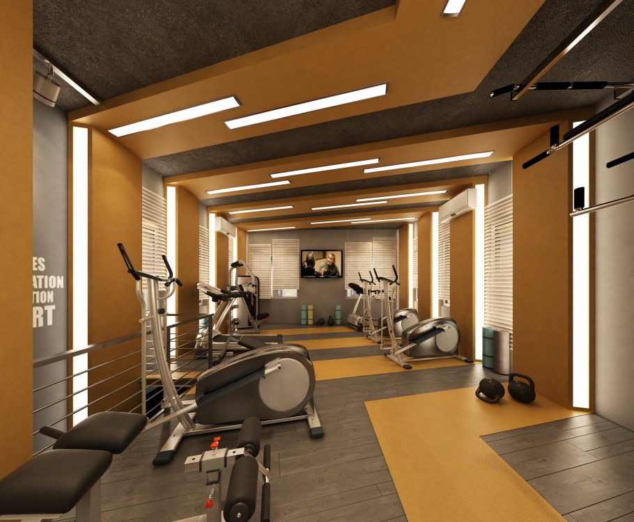 Домашний спортзал интерьер