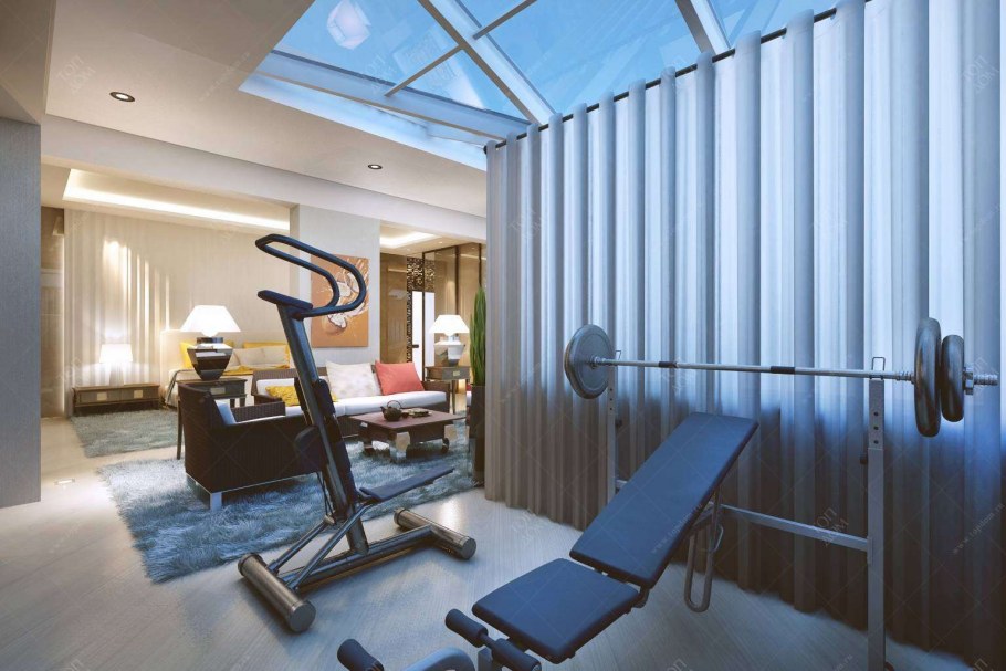 Тренажерный зал в эко стиле